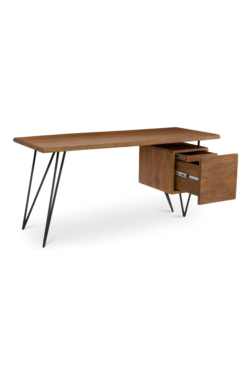 Luxury Solid Acacia 1-Drawer Modern Desk European Style for Villa