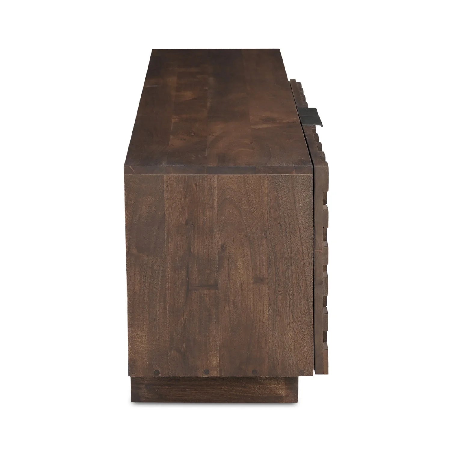 Luxury Solid Acacia 2-Door Media Cabinet Modern Italian Style for Villa