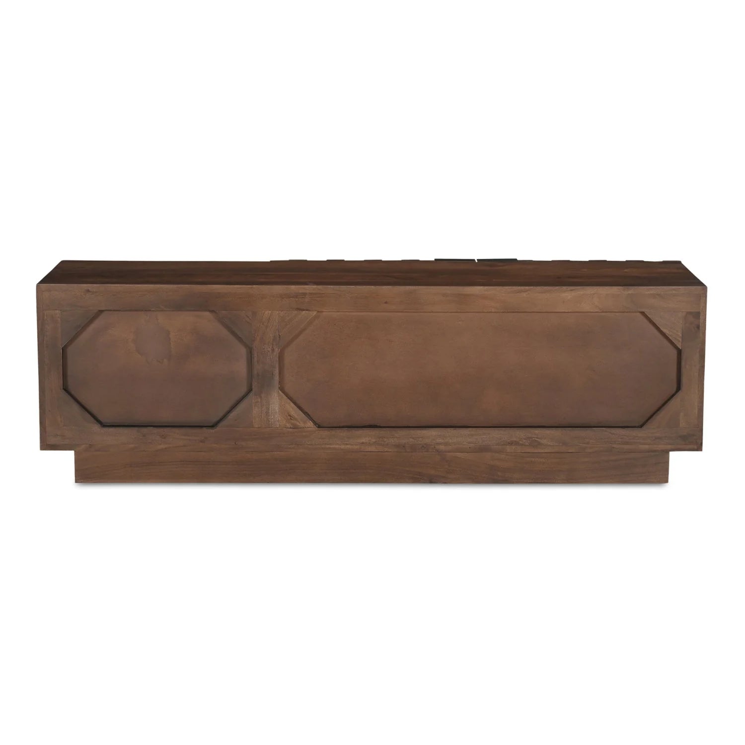 Luxury Solid Acacia 2-Door Media Cabinet Modern Italian Style for Villa