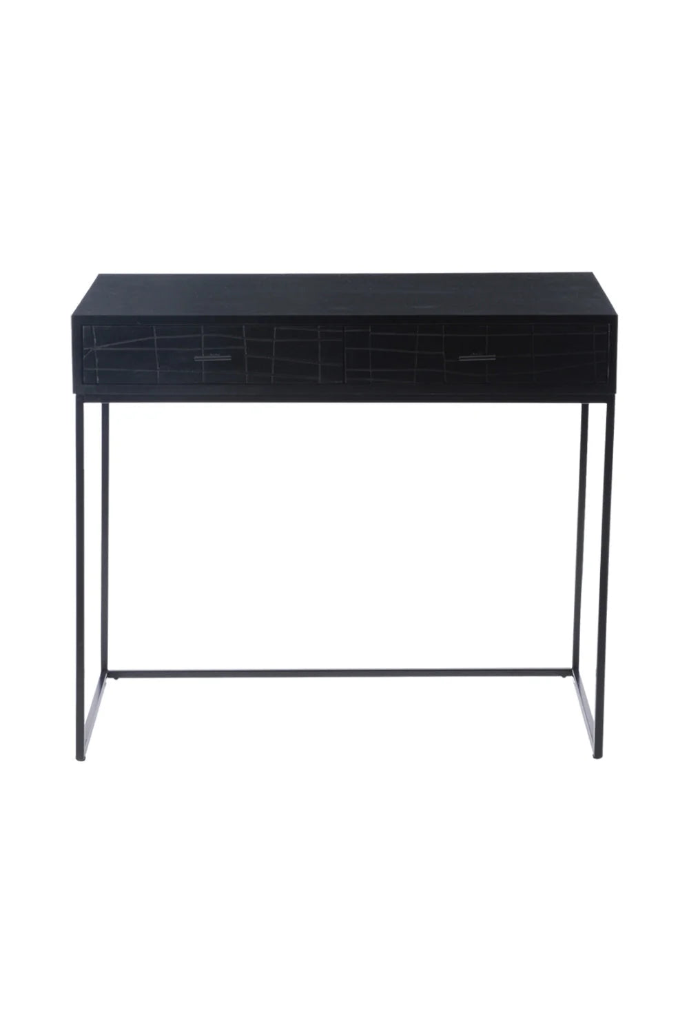 Luxury Solid Acacia 2-Drawer Modern Writing Desk European Style for Villa
