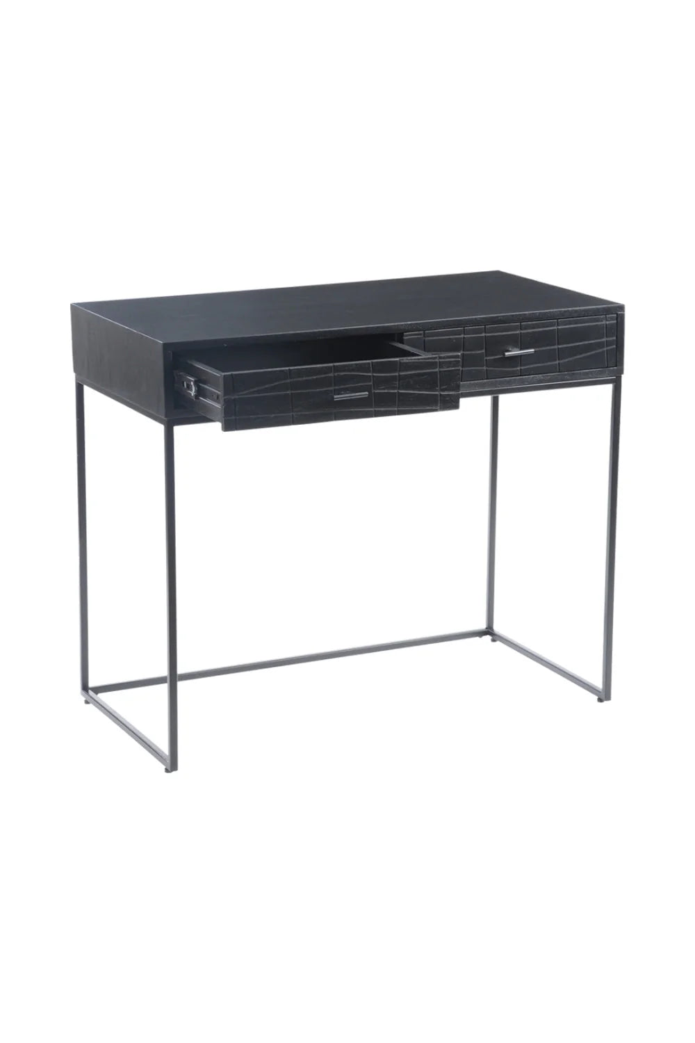 Luxury Solid Acacia 2-Drawer Modern Writing Desk European Style for Villa
