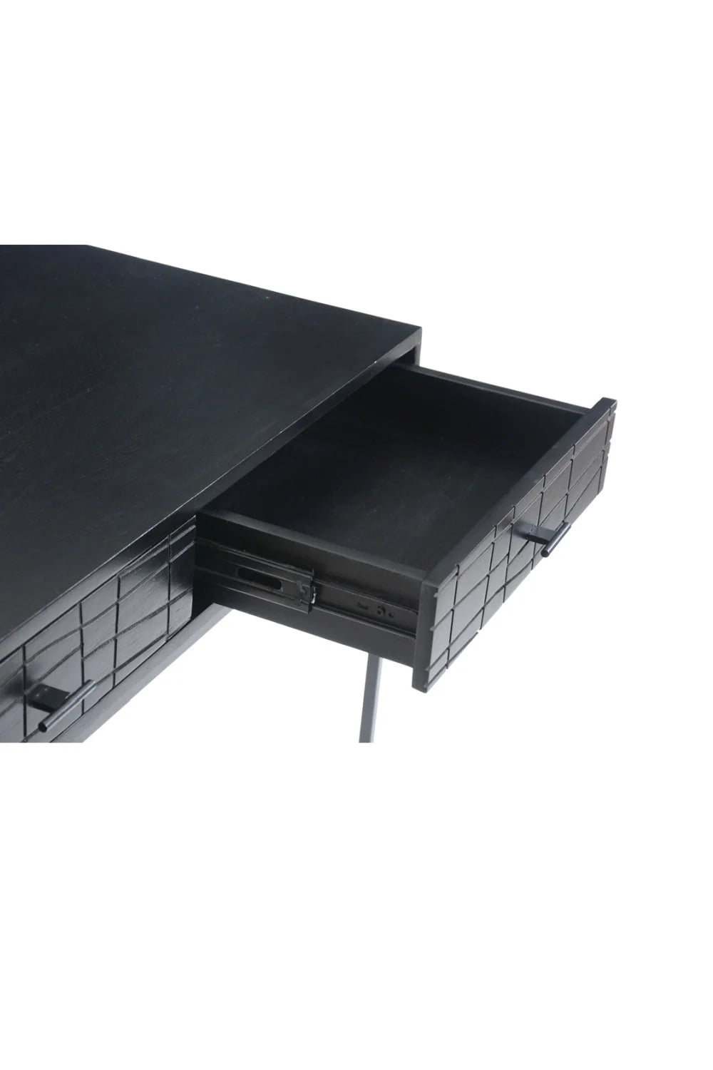 Luxury Solid Acacia 2-Drawer Modern Writing Desk European Style for Villa