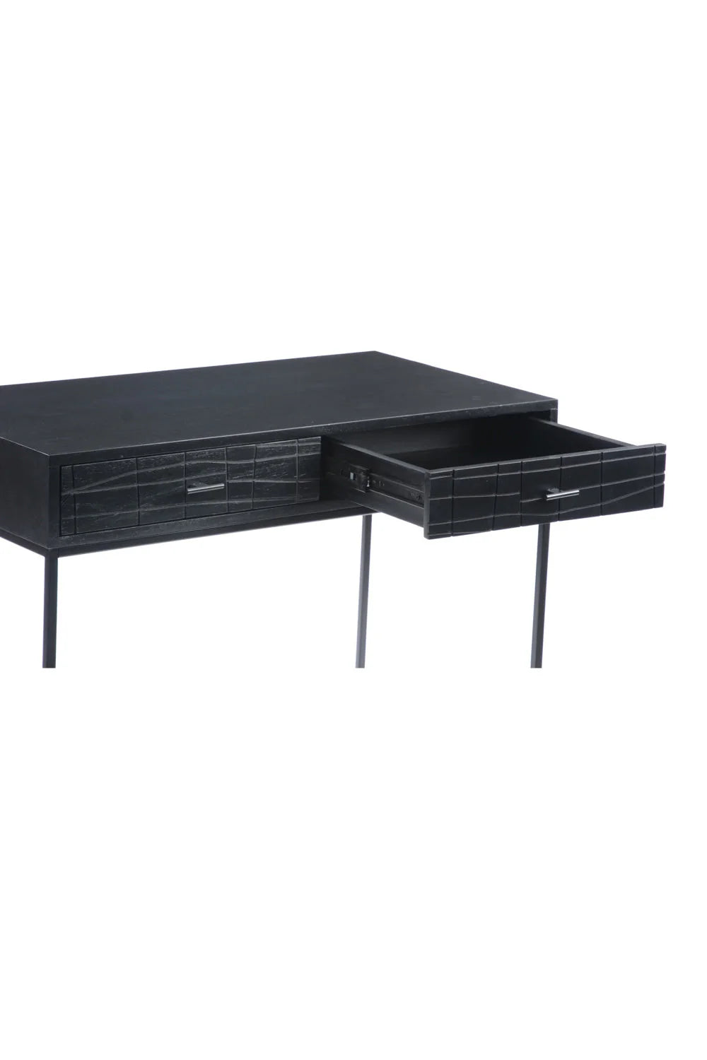 Luxury Solid Acacia 2-Drawer Modern Writing Desk European Style for Villa