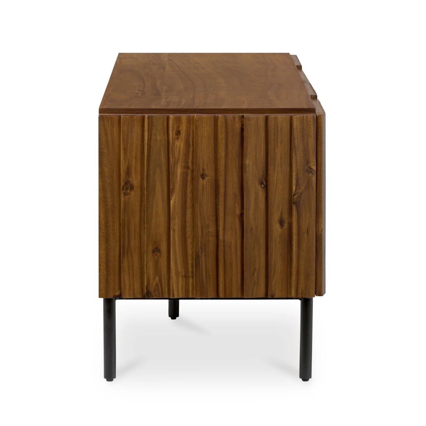 Luxury Solid Acacia 4-Door Media Cabinet Modern Italian Style for Villa