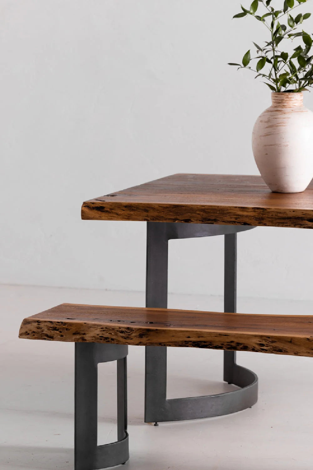 Luxury Solid Acacia Wood Bench European Style for Villa