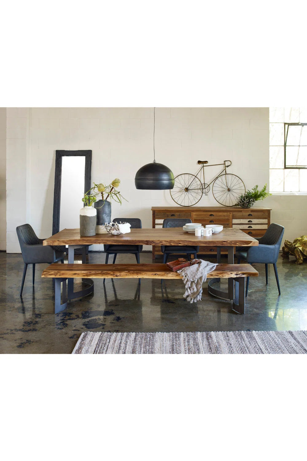 Luxury Solid Acacia Wood Bench European Style for Villa