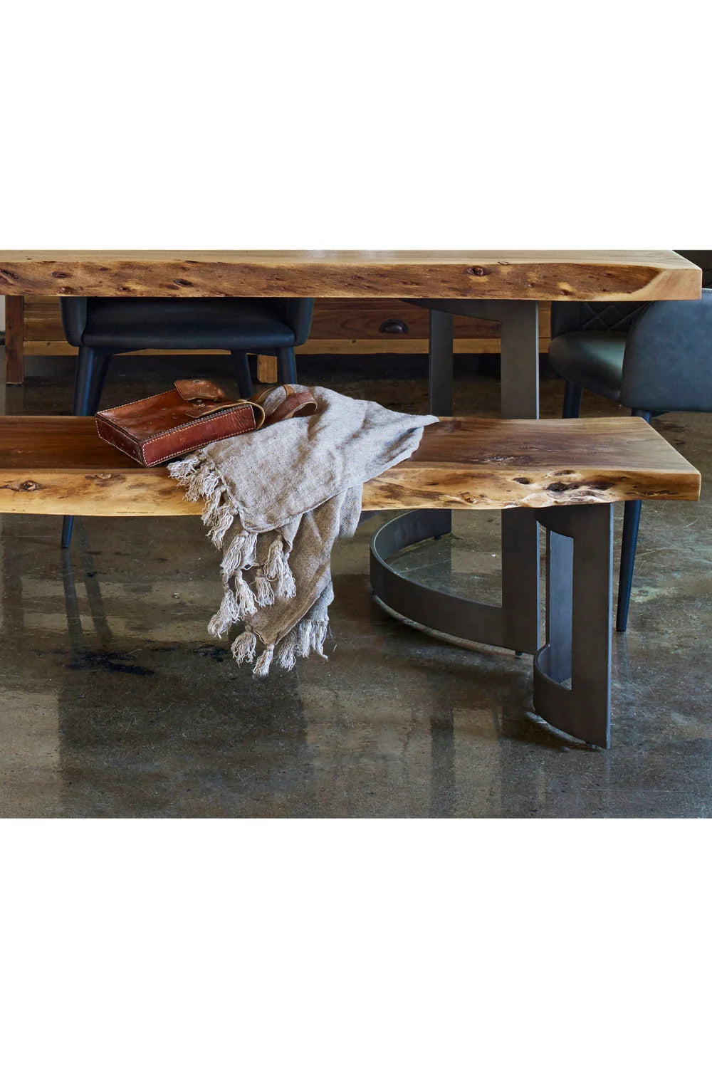 Luxury Solid Acacia Wood Bench European Style for Villa