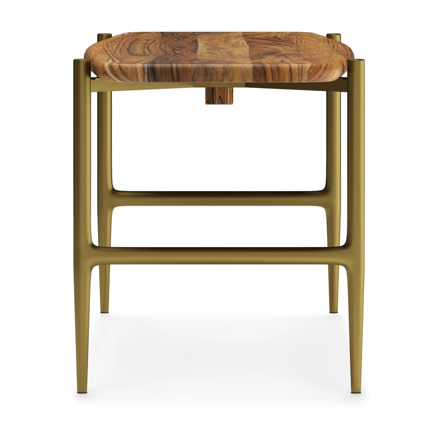 Luxury Solid Acacia Wood Bench European Style for Villa