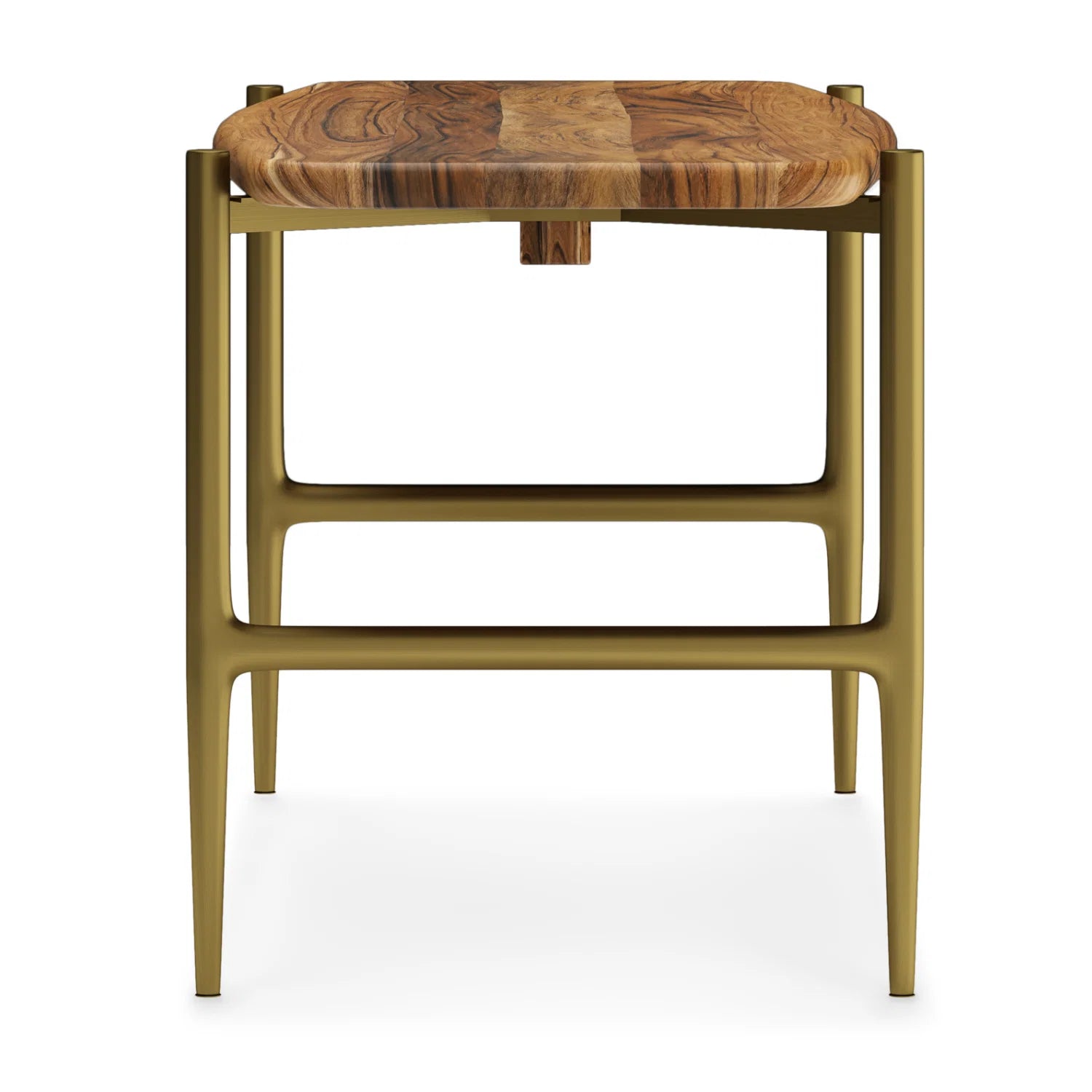 Luxury Solid Acacia Wood Bench European Style for Villa