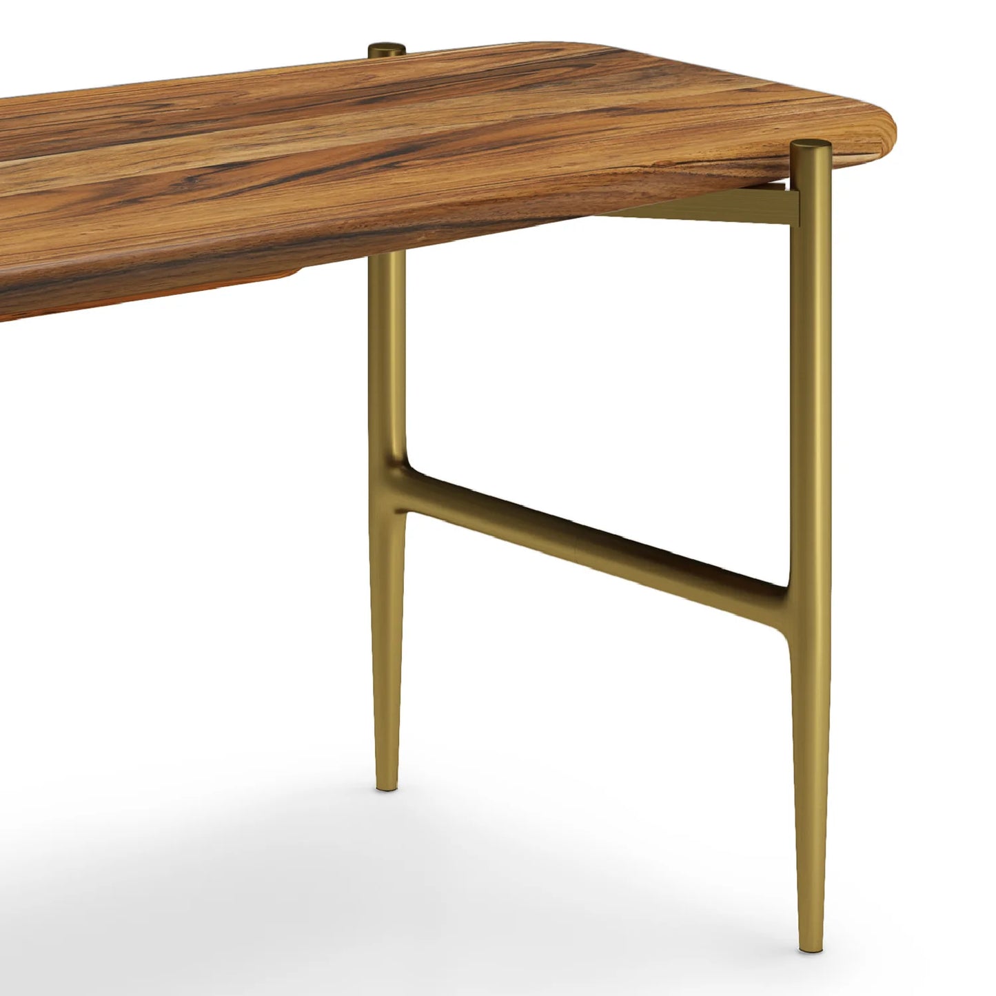 Luxury Solid Acacia Wood Bench European Style for Villa