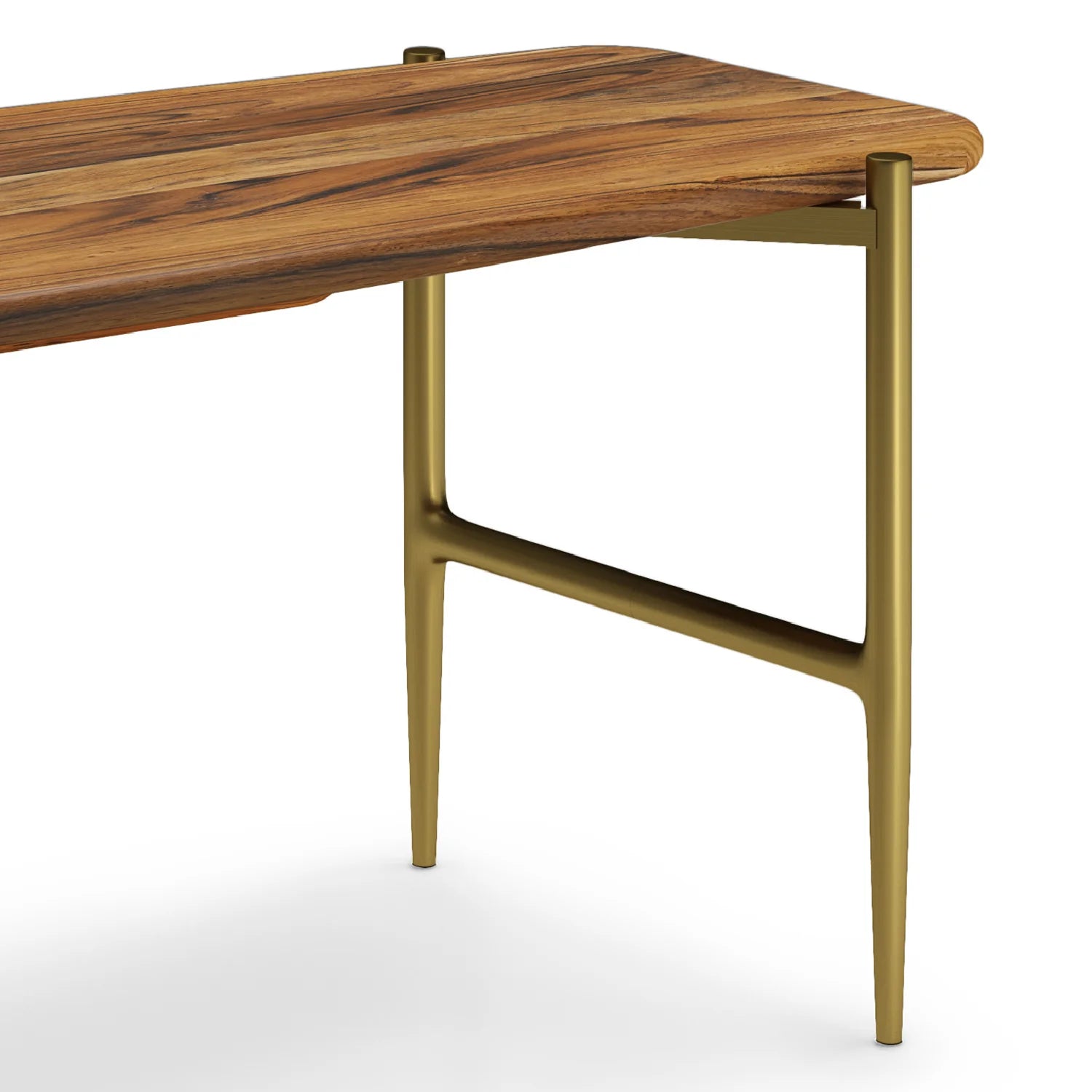 Luxury Solid Acacia Wood Bench European Style for Villa