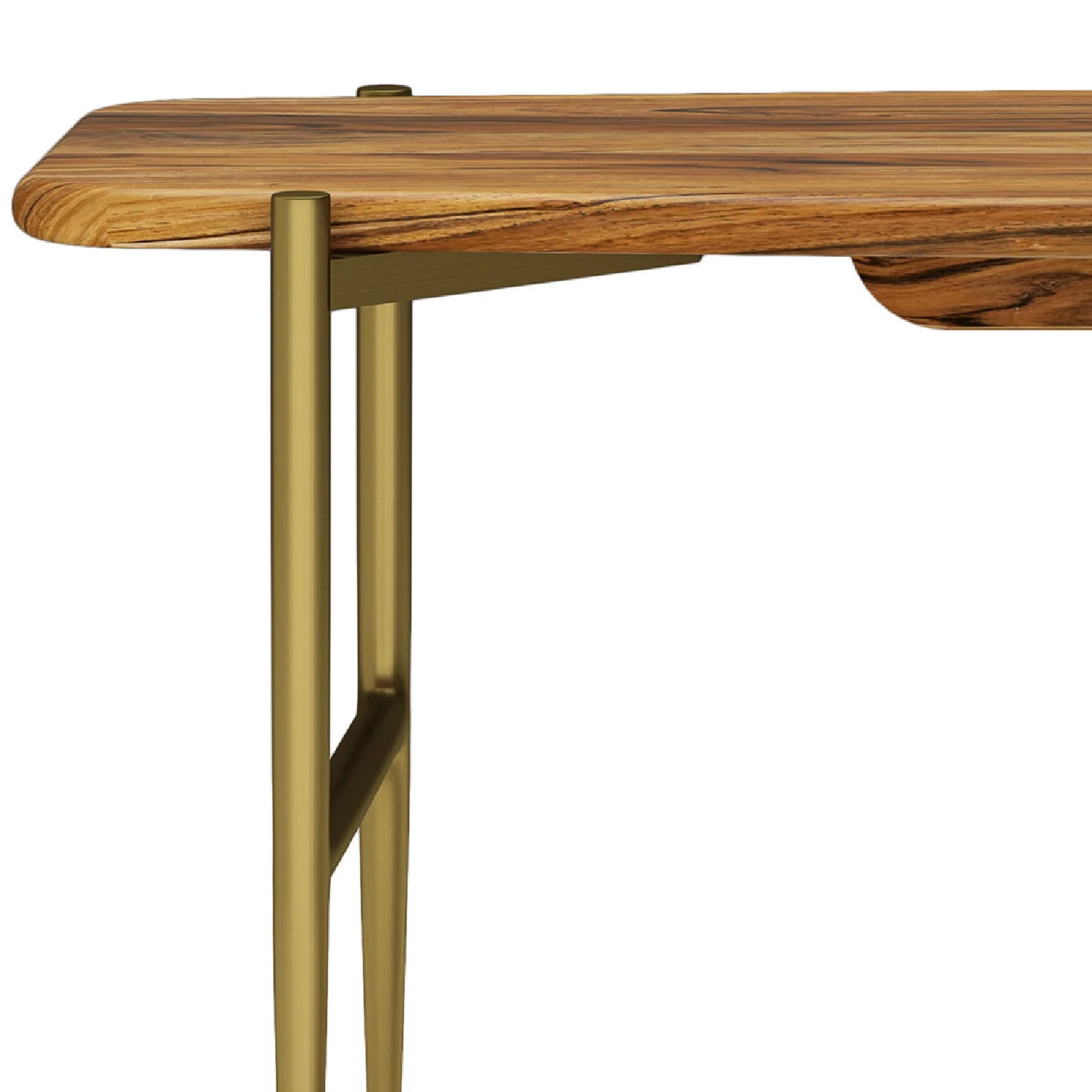 Luxury Solid Acacia Wood Bench European Style for Villa