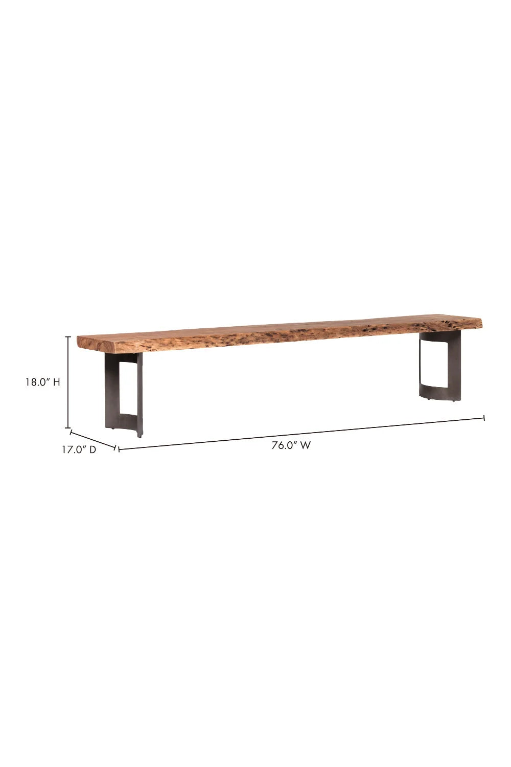 Luxury Solid Acacia Wood Bench European Style for Villa