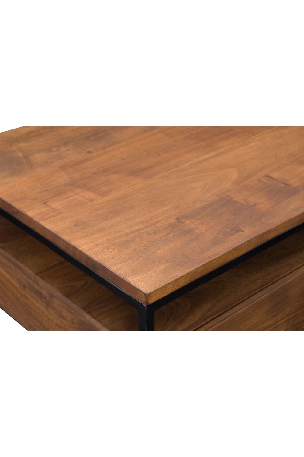 Luxury Solid Acacia Wood Coffee Table Modern Italian Style for Villa