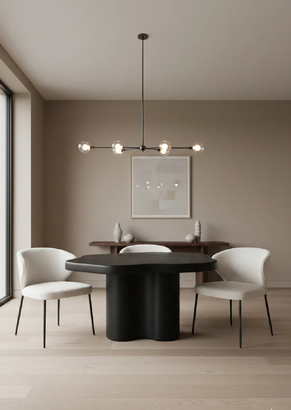 Luxury Solid Acacia Wood Dining Table Modern Italian Style for Villa