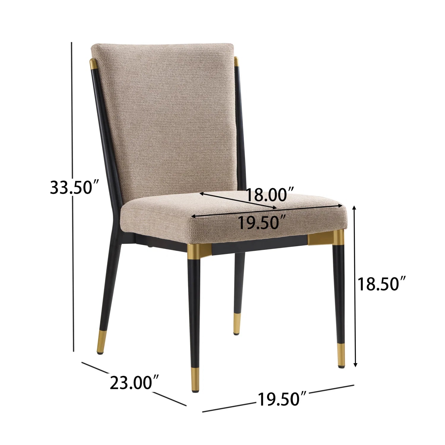 Luxury Solid Back Modern Dining Side Chairs European Style for Villa
