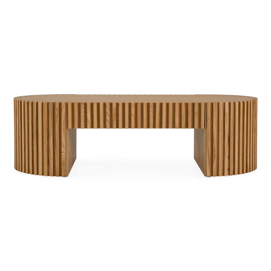 Luxury Solid Eucalyptus 1-Drawer Coffee Table Modern Italian Style for Villa