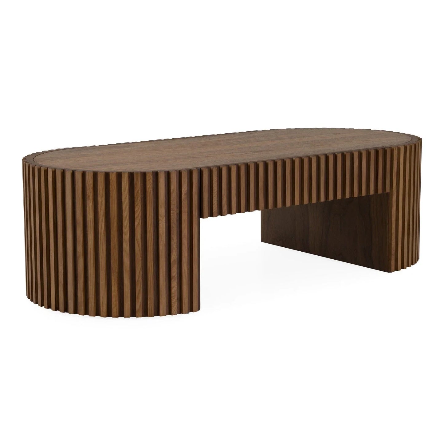 Luxury Solid Eucalyptus 1-Drawer Coffee Table Modern Italian Style for Villa