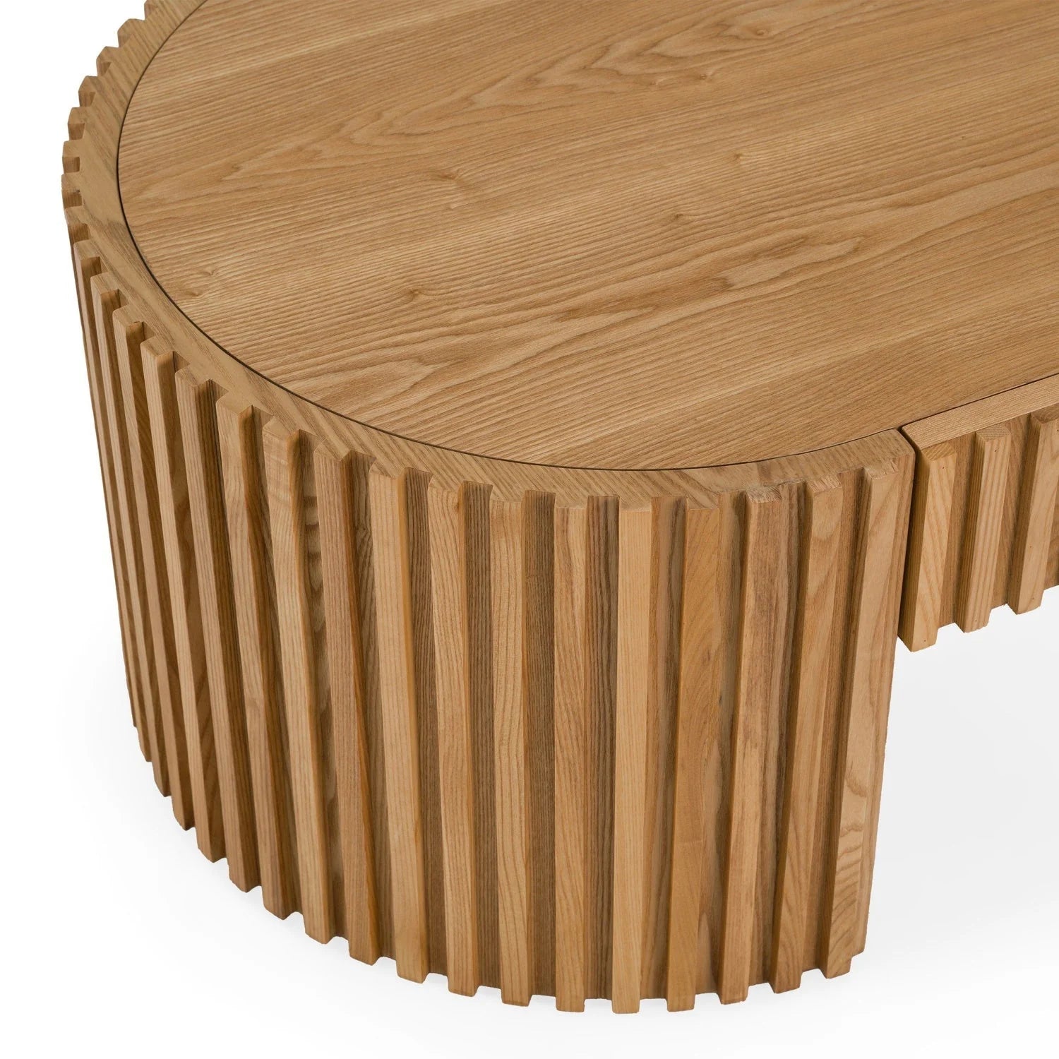 Luxury Solid Eucalyptus 1-Drawer Coffee Table Modern Italian Style for Villa