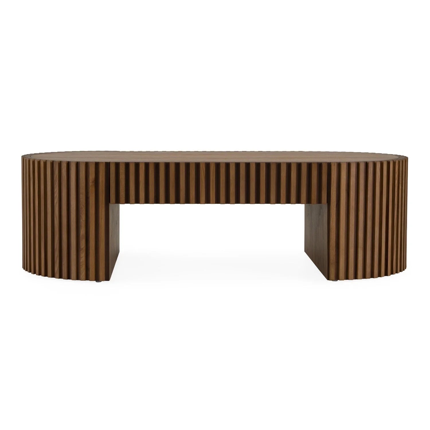 Luxury Solid Eucalyptus 1-Drawer Coffee Table Modern Italian Style for Villa