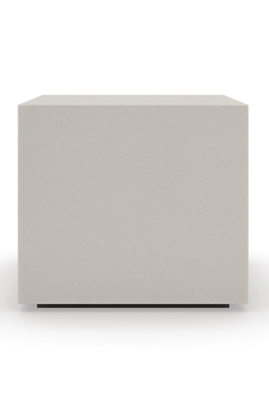 Luxury Solid Ground Shagreen Cube Cocktail Table Modern Italian Style for Villa
