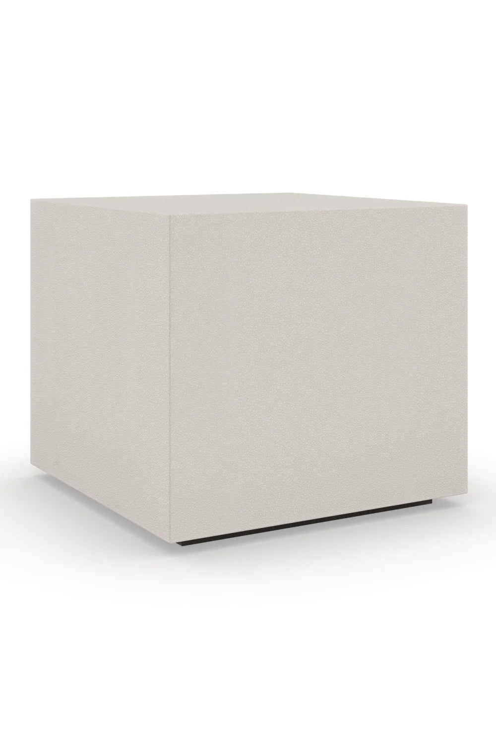 Luxury Solid Ground Shagreen Cube Cocktail Table Modern Italian Style for Villa