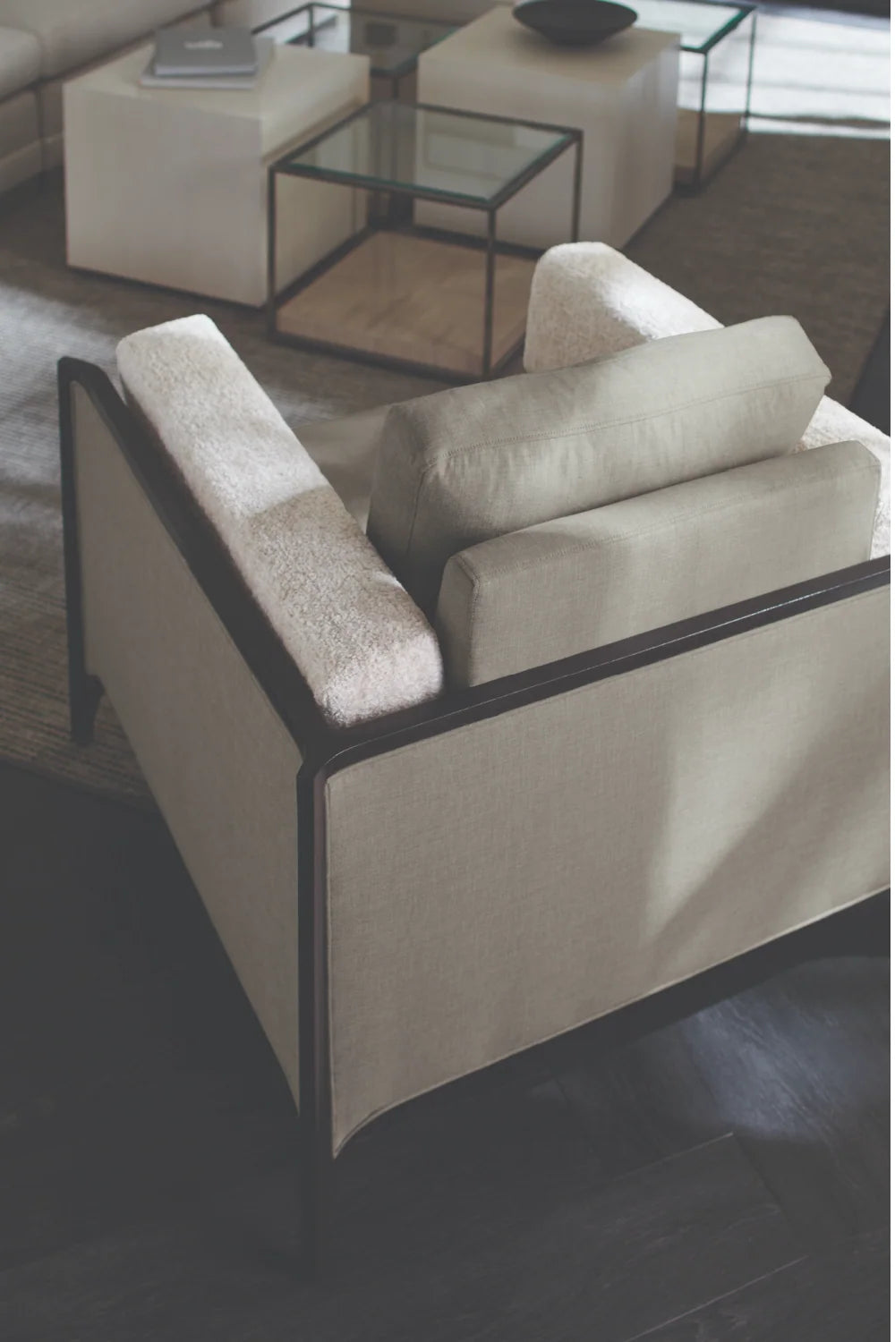 Luxury Solid Ground Shagreen Cube Cocktail Table Modern Italian Style for Villa