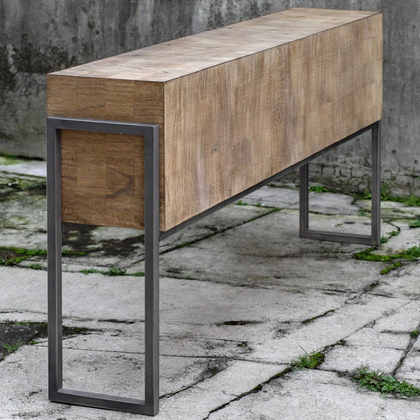 Luxury Solid Mahogany Console Table Modern Italian Style for Villa