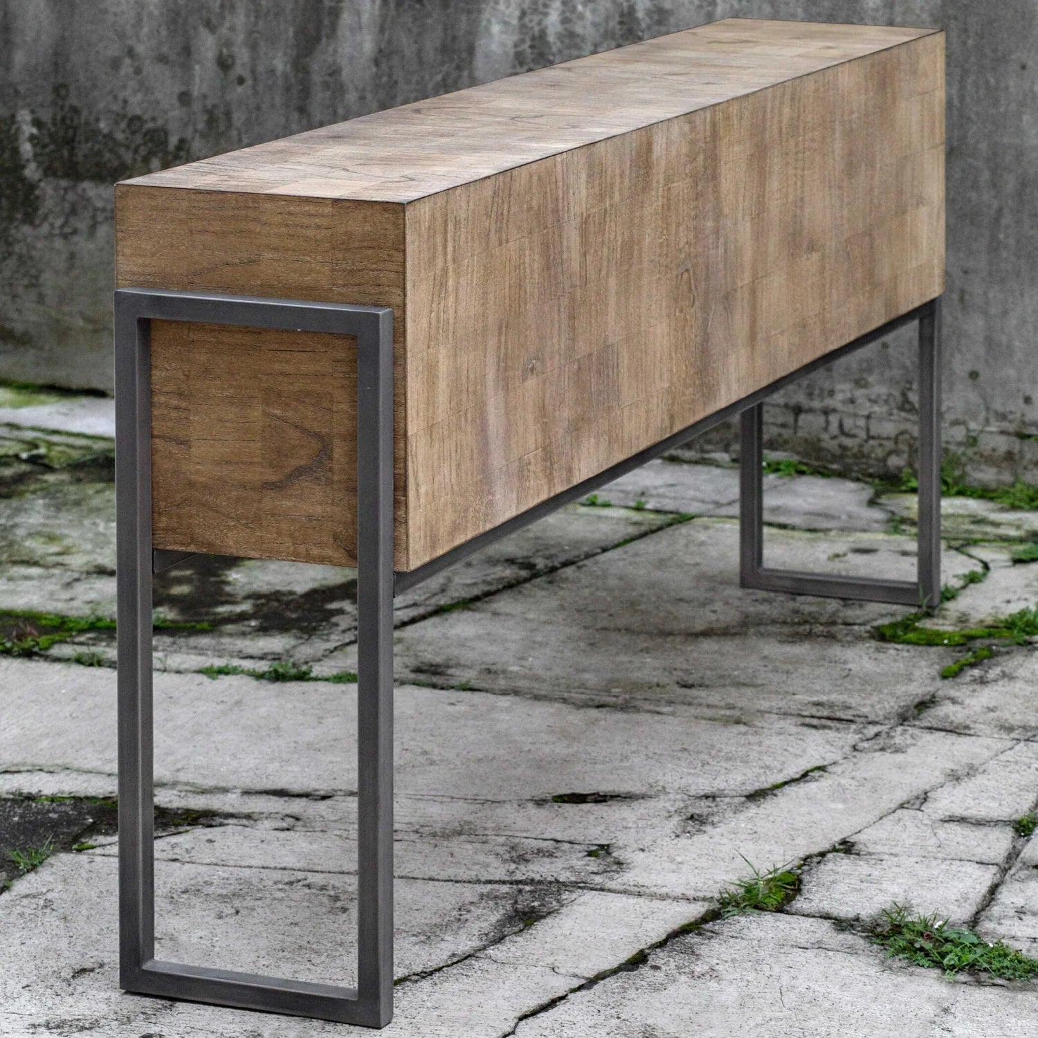 Luxury Solid Mahogany Console Table Modern Italian Style for Villa
