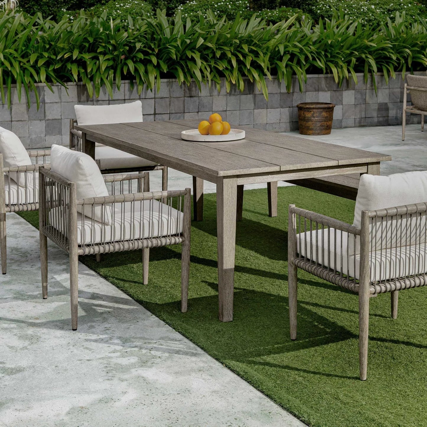 Luxury Solid Mahogany Dining Table Modern Italian Style for Villa