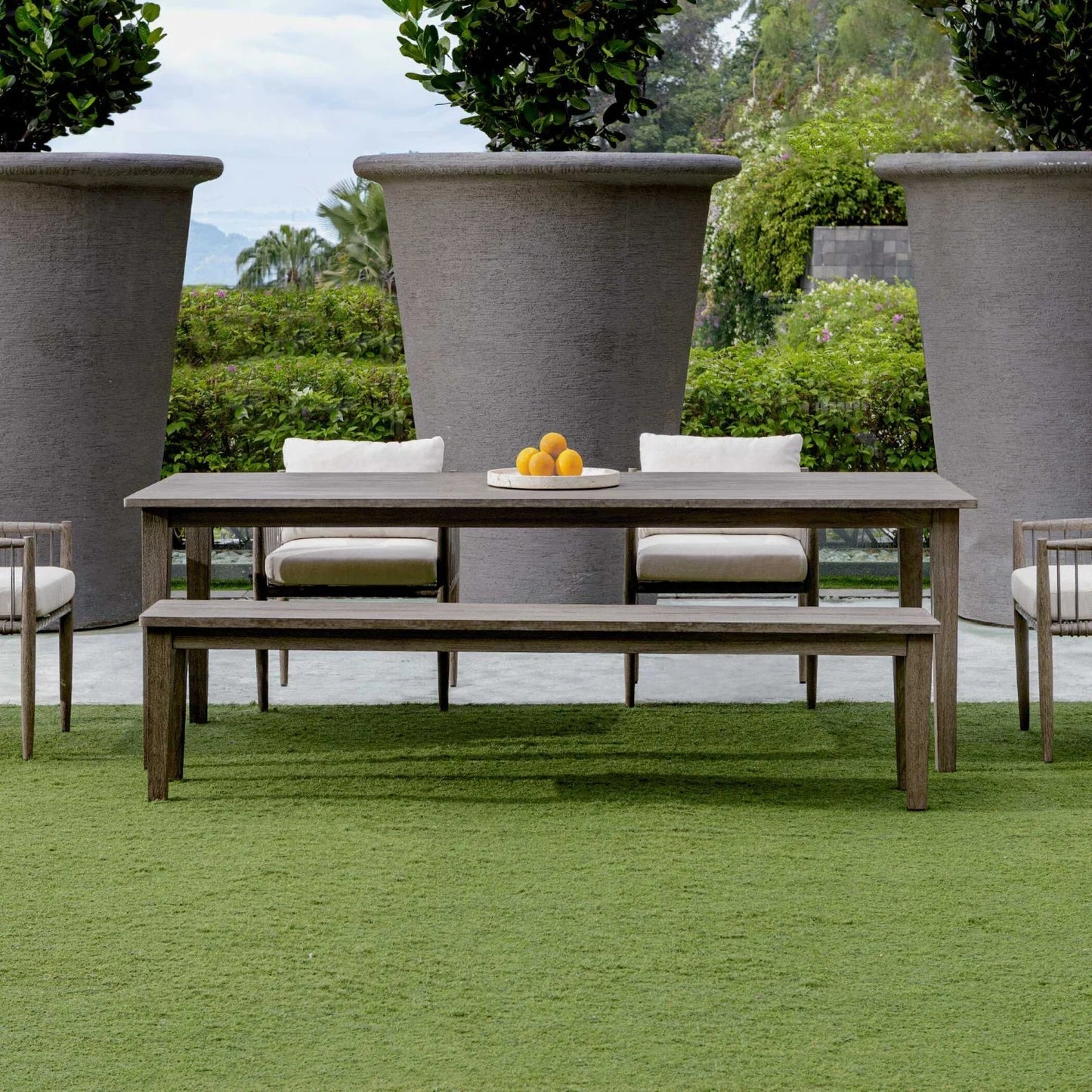 Luxury Solid Mahogany Dining Table Modern Italian Style for Villa