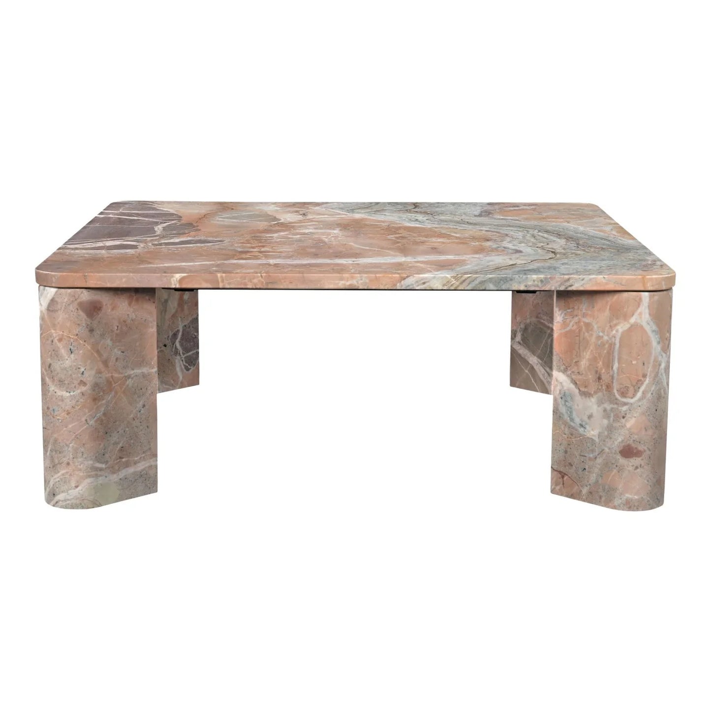 Luxury Solid Marble Square Coffee Table Modern Italian Style for Villa