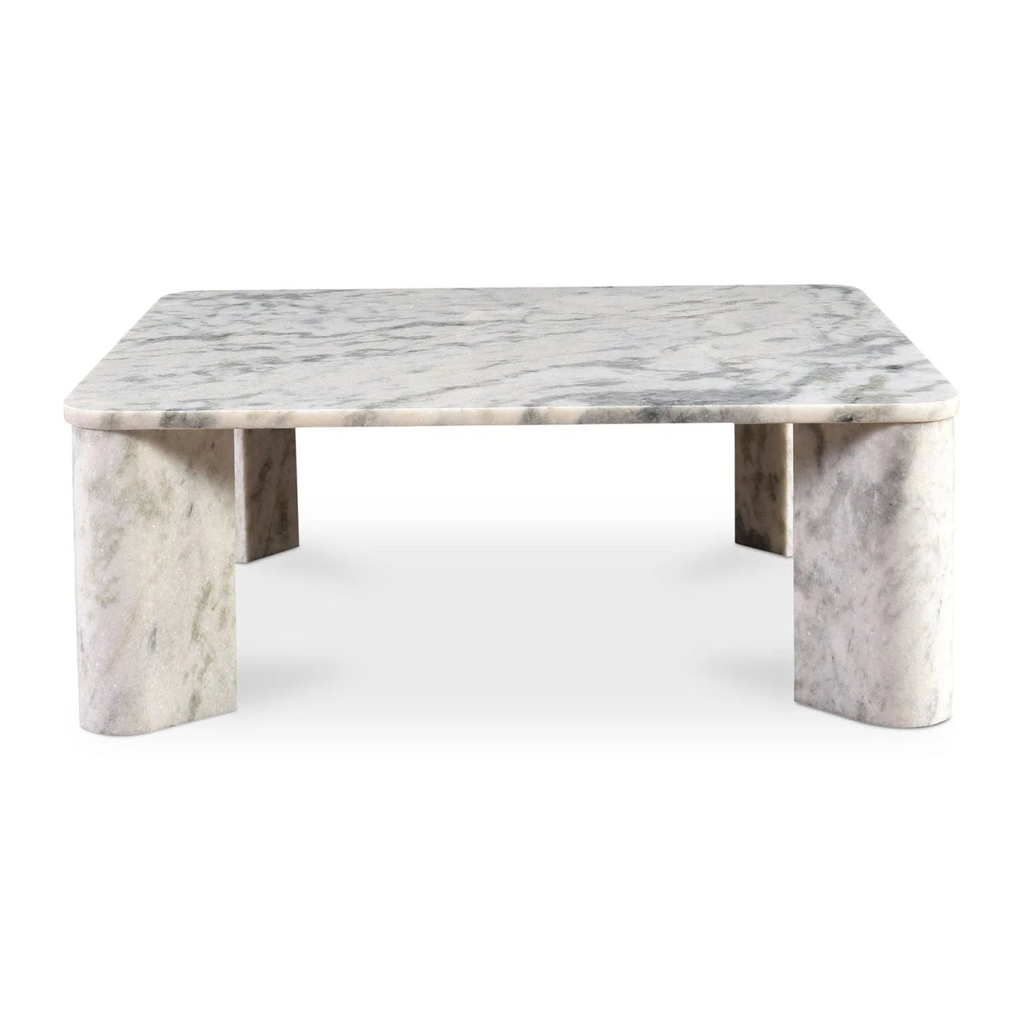 Luxury Solid Marble Square Coffee Table Modern Italian Style for Villa