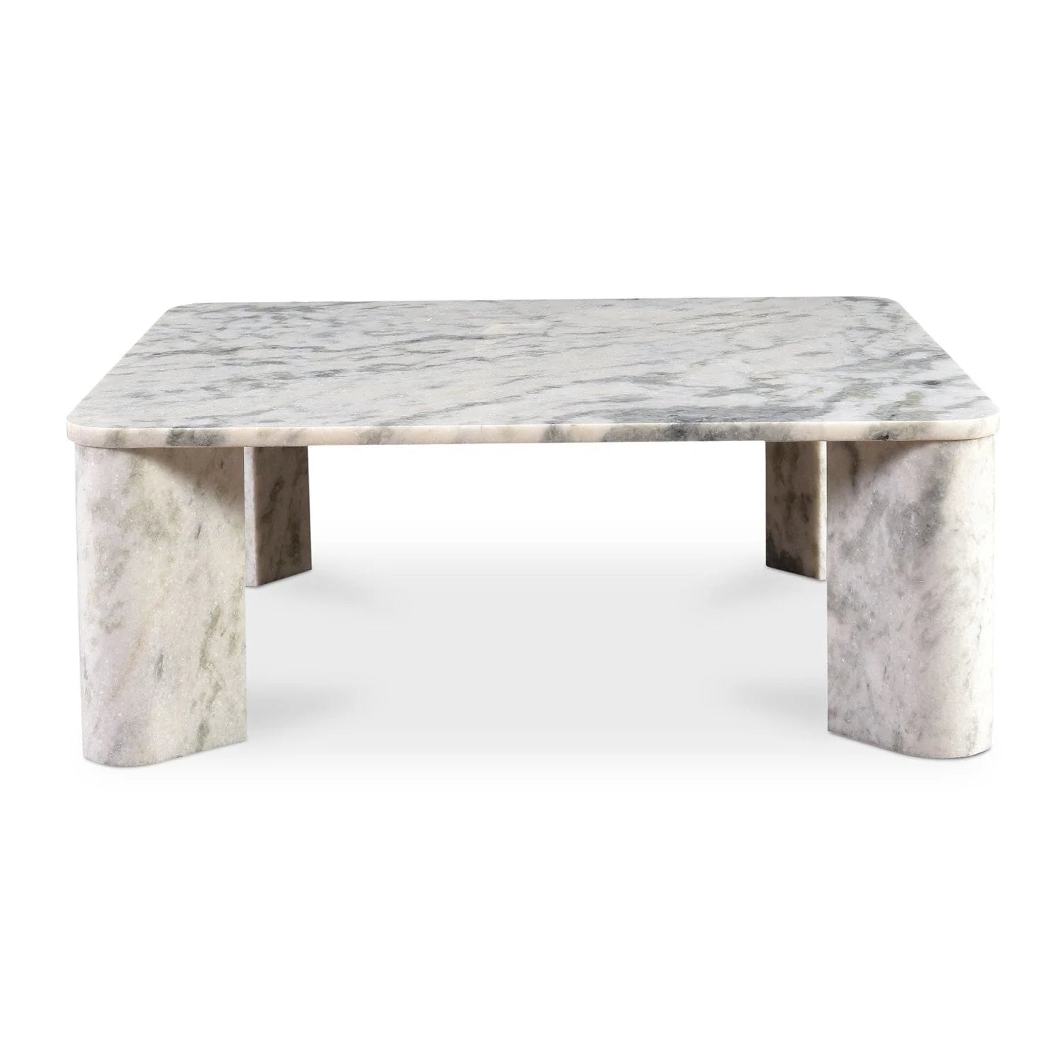 Luxury Solid Marble Square Coffee Table Modern Italian Style for Villa