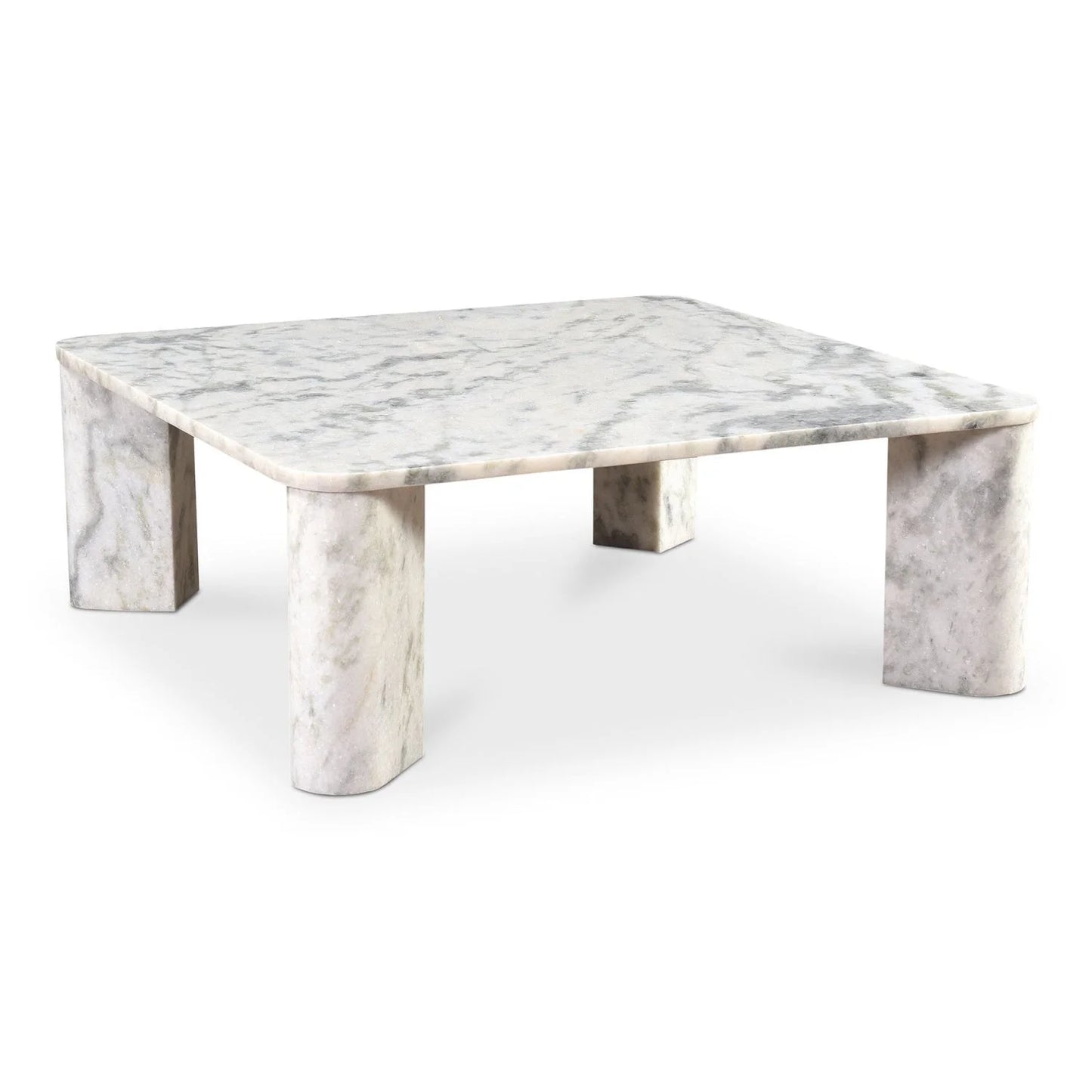 Luxury Solid Marble Square Coffee Table Modern Italian Style for Villa