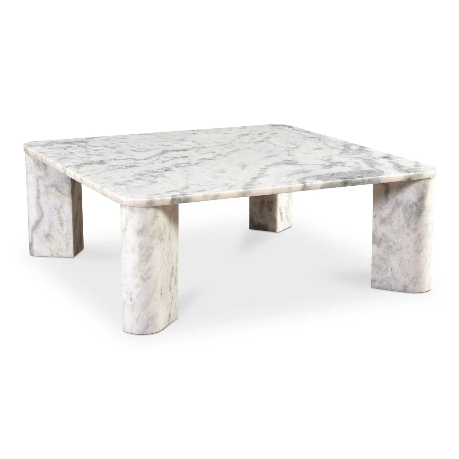 Luxury Solid Marble Square Coffee Table Modern Italian Style for Villa