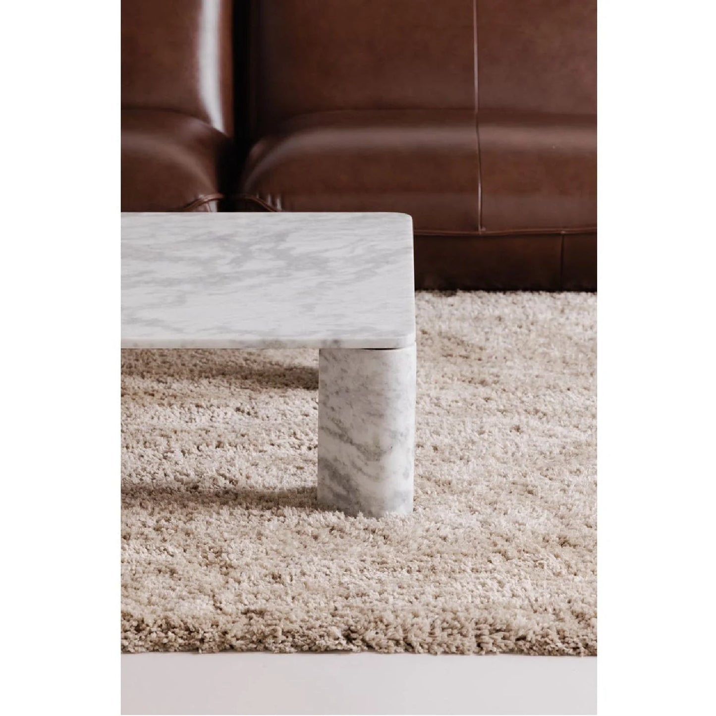 Luxury Solid Marble Square Coffee Table Modern Italian Style for Villa