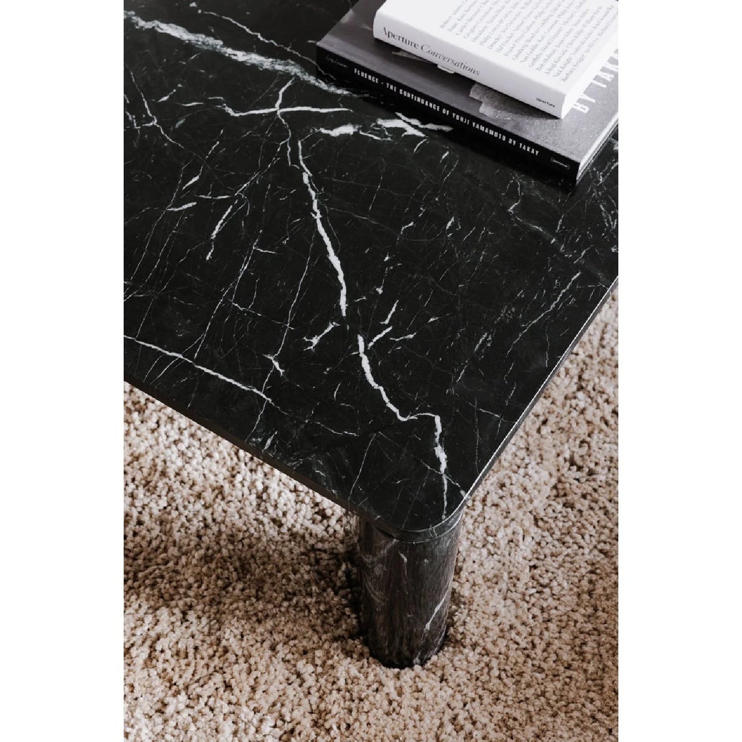 Luxury Solid Marble Square Coffee Table Modern Italian Style for Villa
