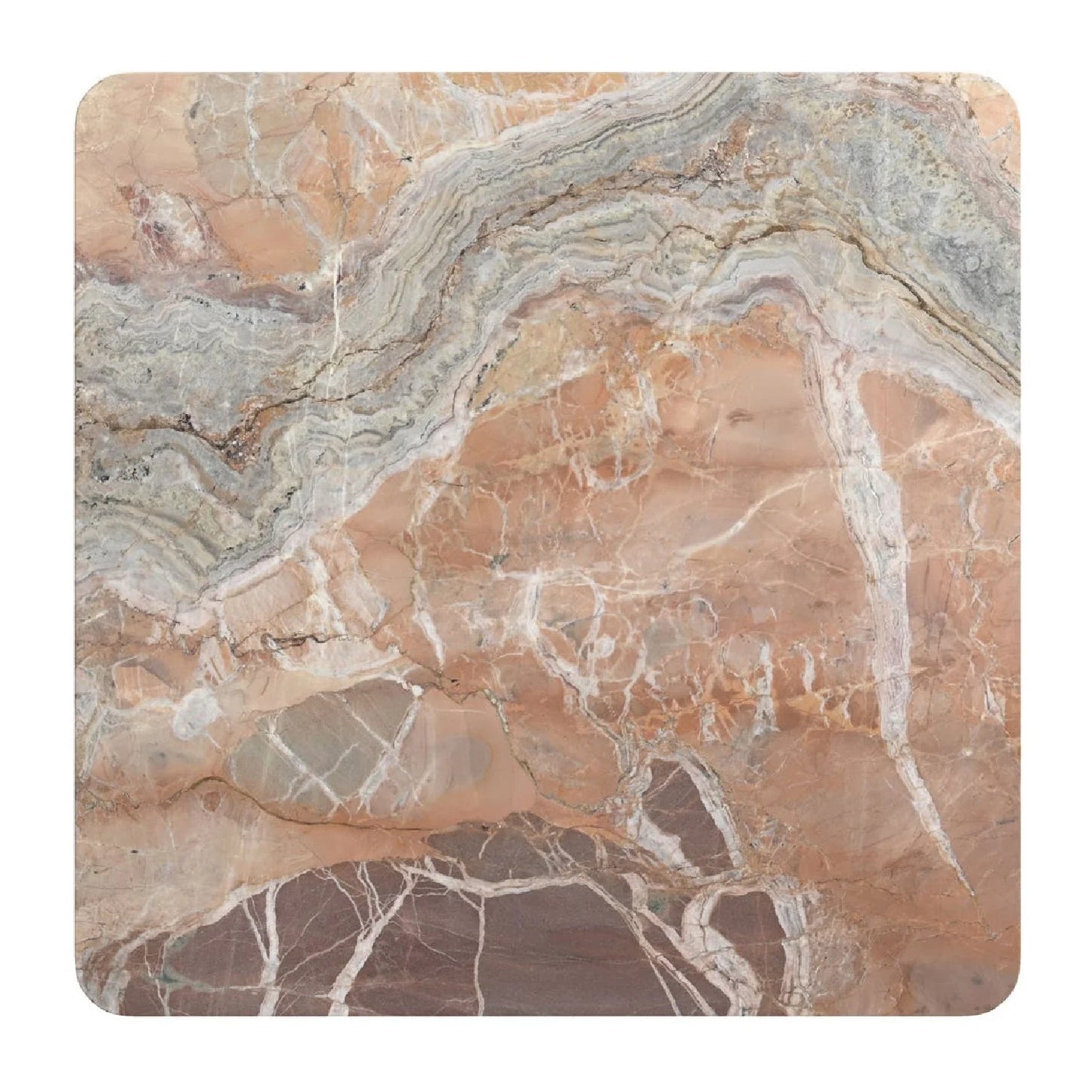 Luxury Solid Marble Square Coffee Table Modern Italian Style for Villa