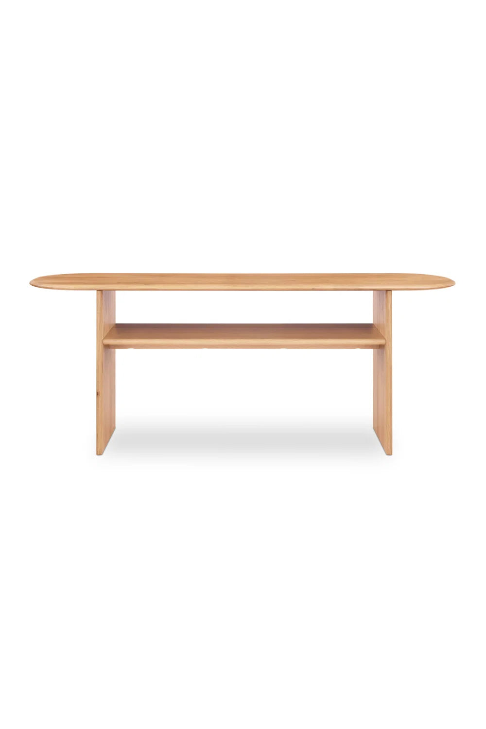 Luxury Solid Natural Oak Console Table Modern Italian Style for Villa