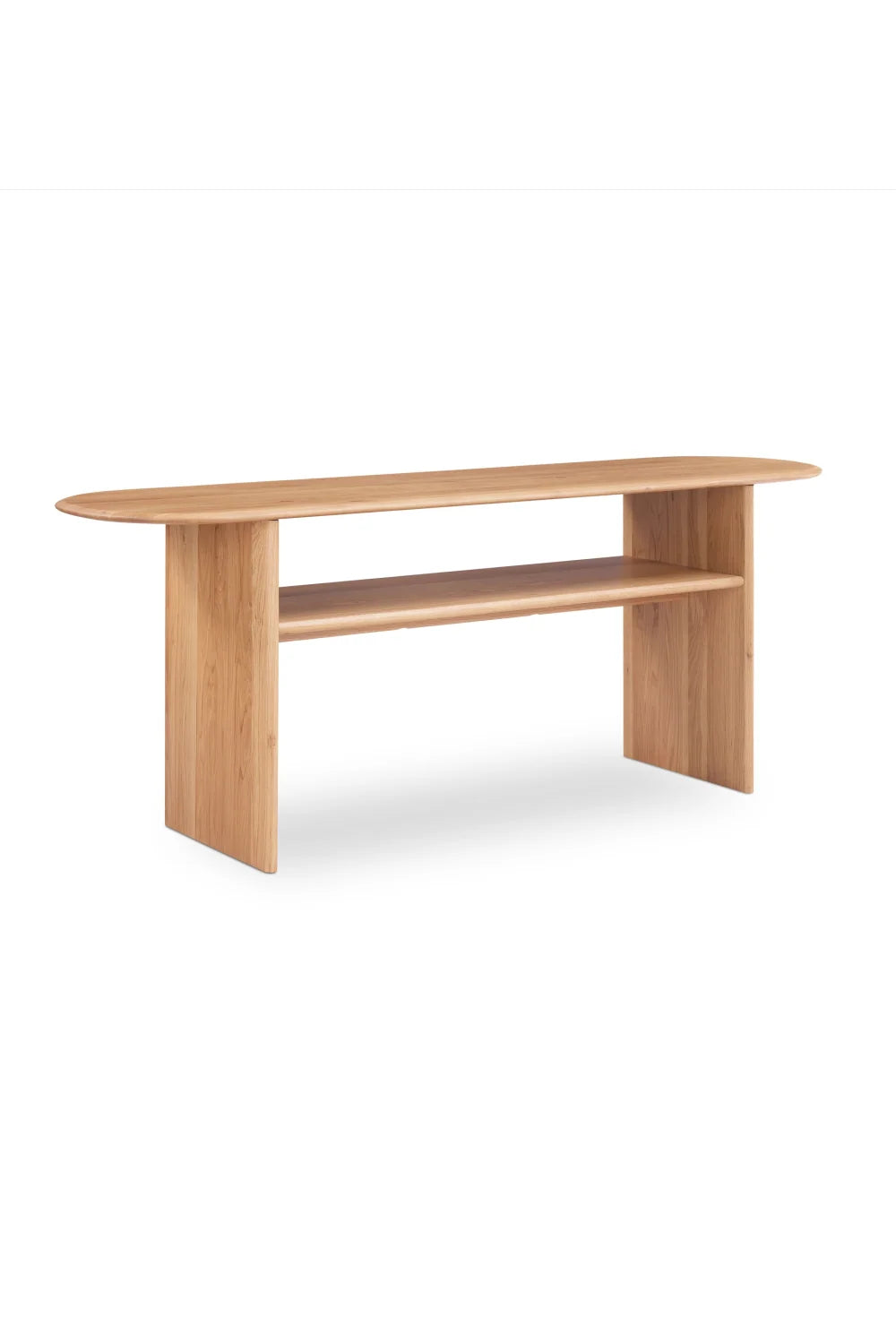 Luxury Solid Natural Oak Console Table Modern Italian Style for Villa