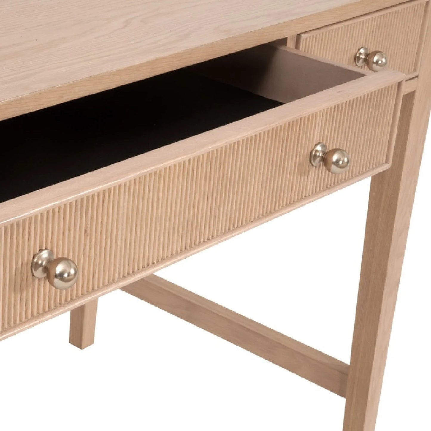 Luxury Solid Oak 3-Drawer Modern Desk European Style for Villa