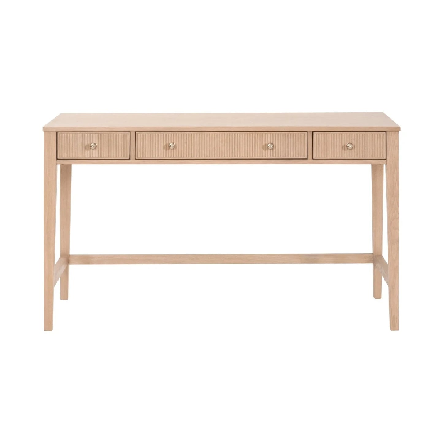 Luxury Solid Oak 3-Drawer Modern Desk European Style for Villa