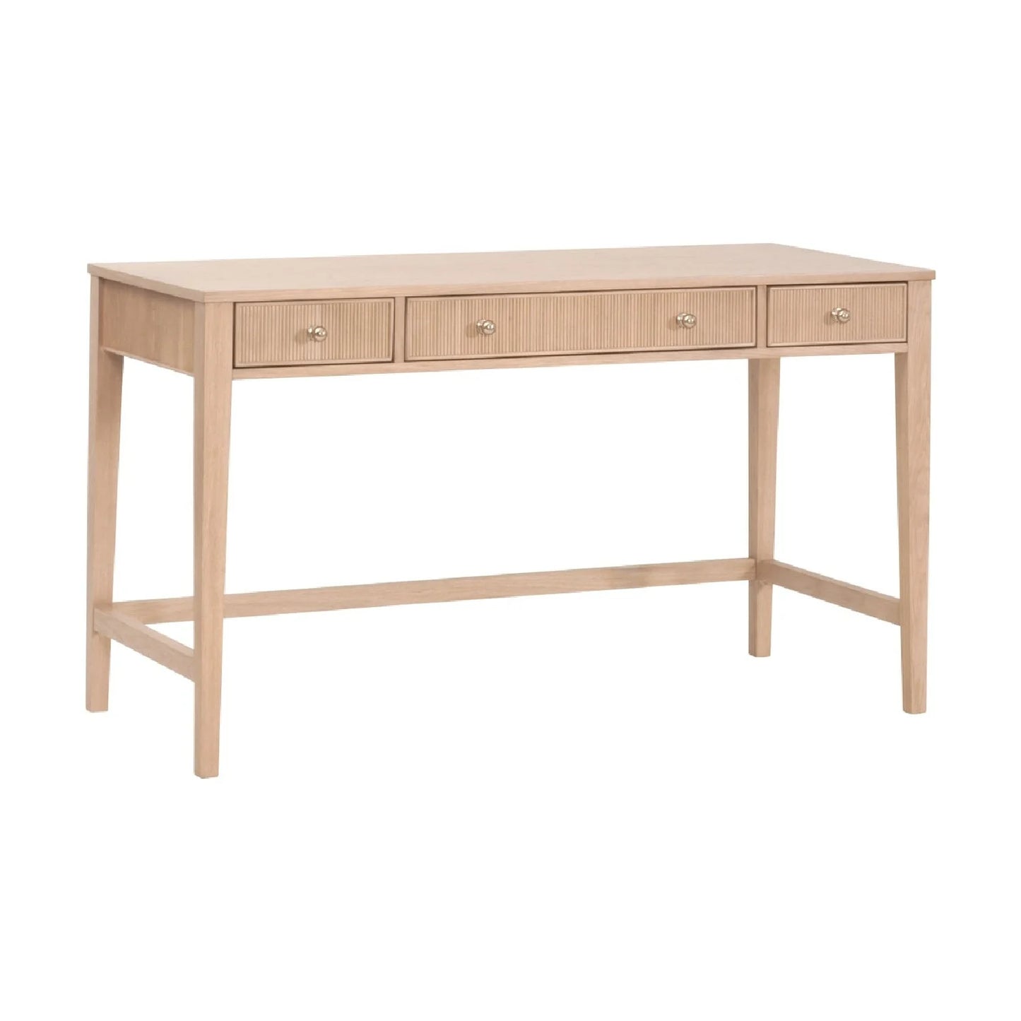 Luxury Solid Oak 3-Drawer Modern Desk European Style for Villa