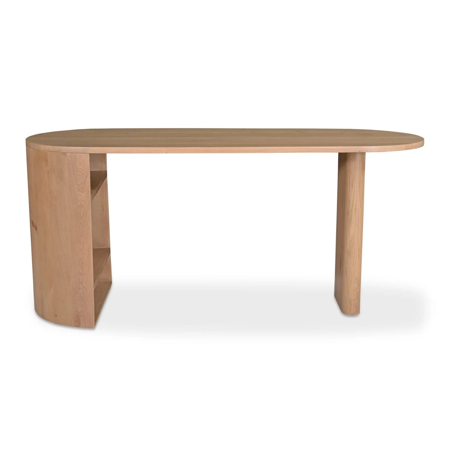 Luxury Solid Oak 3-Shelf Modern Desk European Style for Villa