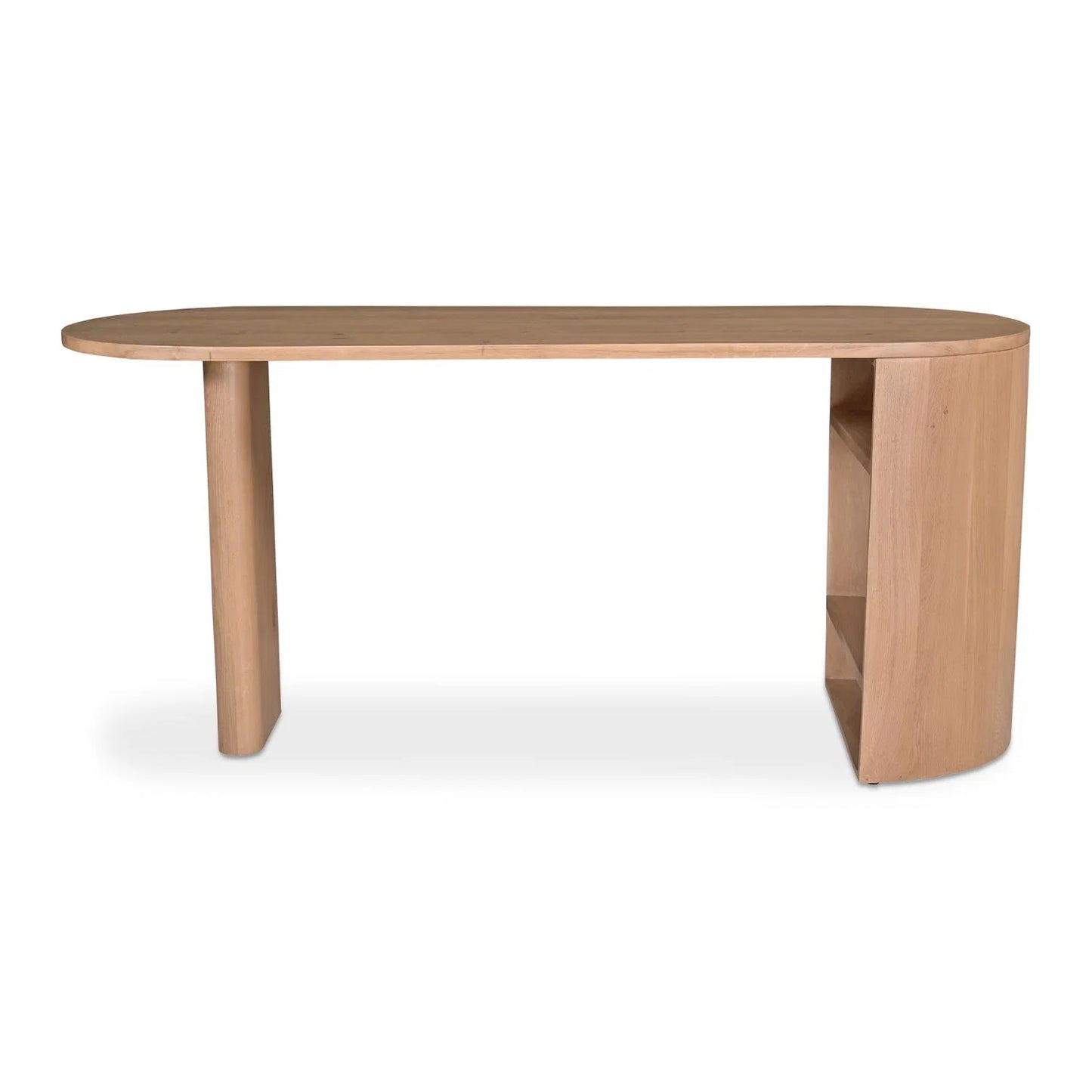 Luxury Solid Oak 3-Shelf Modern Desk European Style for Villa