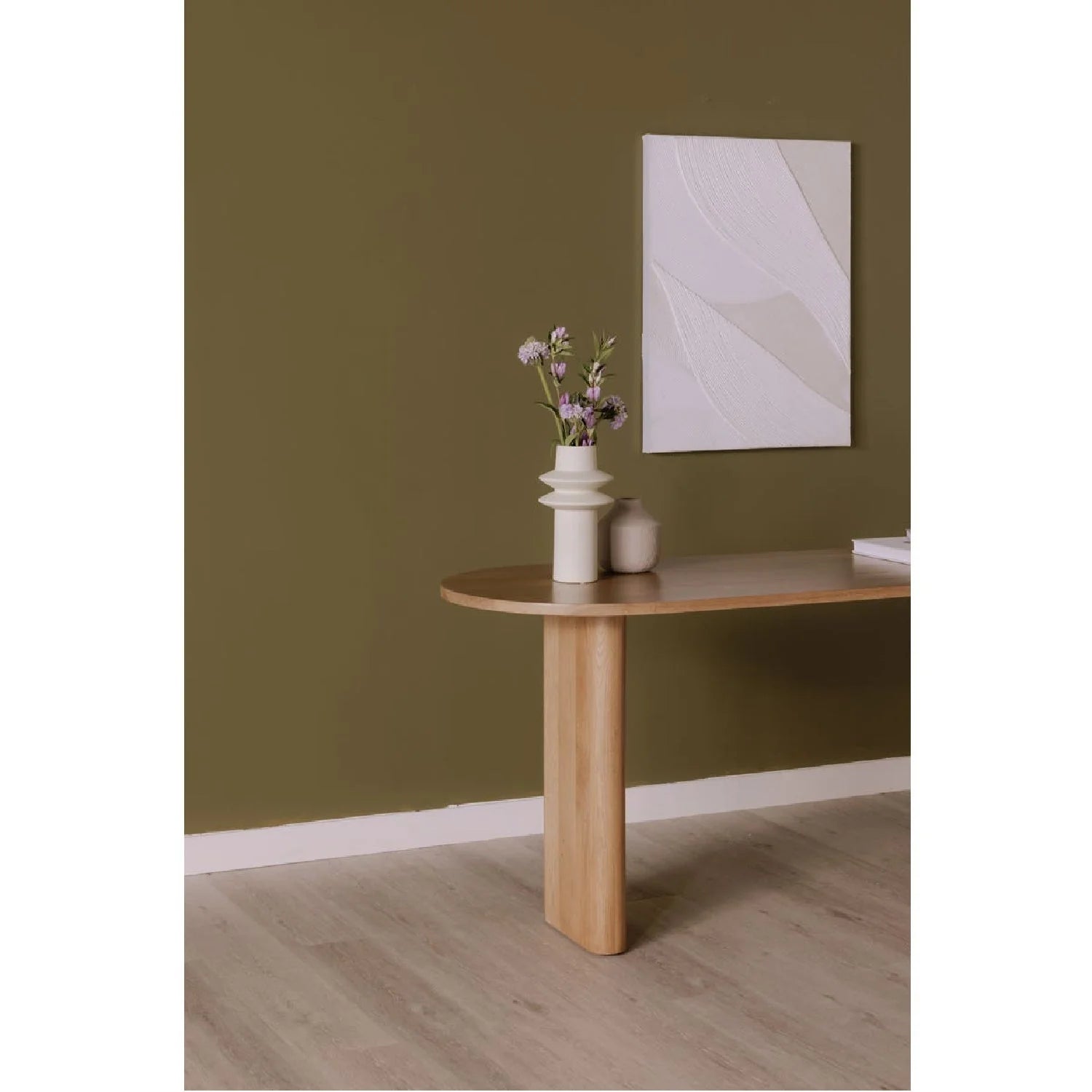 Luxury Solid Oak 3-Shelf Modern Desk European Style for Villa