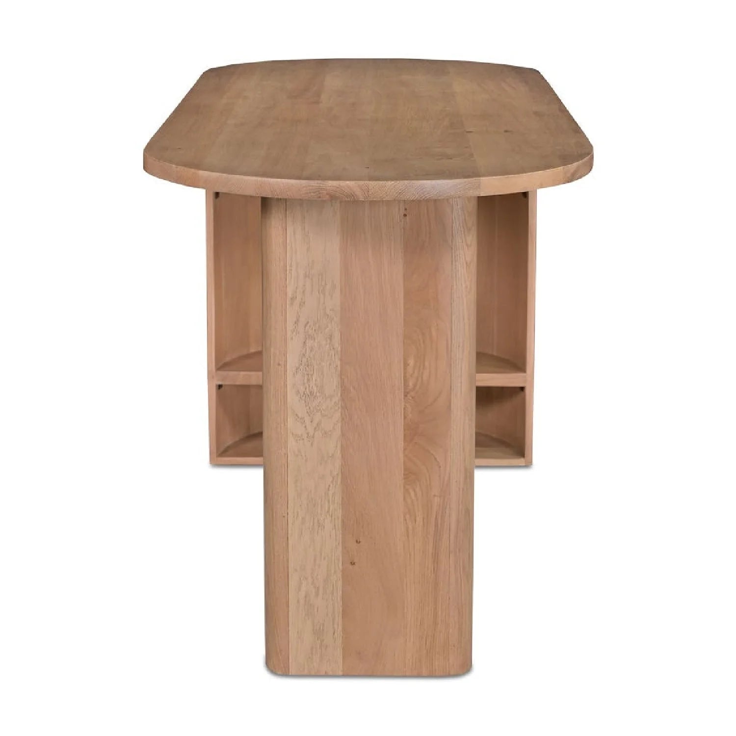 Luxury Solid Oak 3-Shelf Modern Desk European Style for Villa