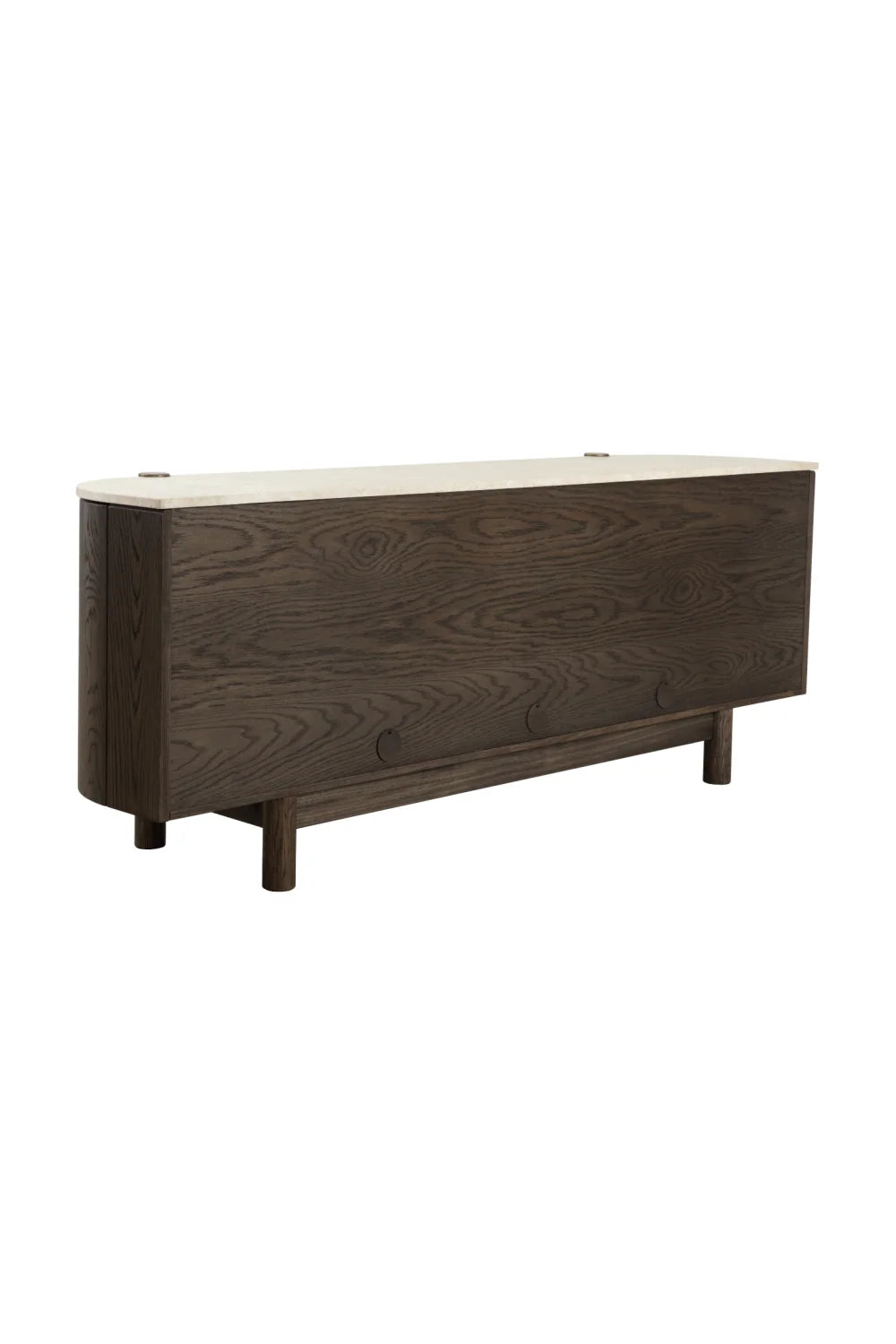 Luxury Solid Oak 4-Door Sideboard European Style for Villa