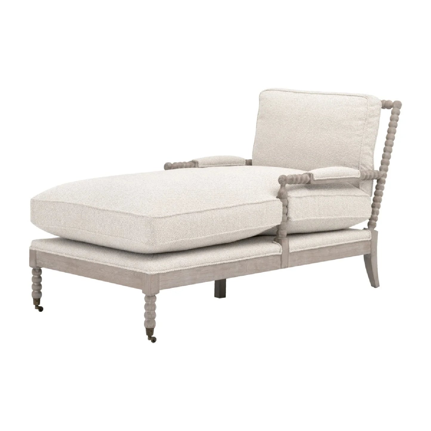Luxury Solid Oak Chaise Lounge Modern Italian Style for Villa